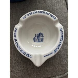Vintage Merck Sharp Dohme Mortar Pharmacy Ashtray w/Charles Lamb Quote